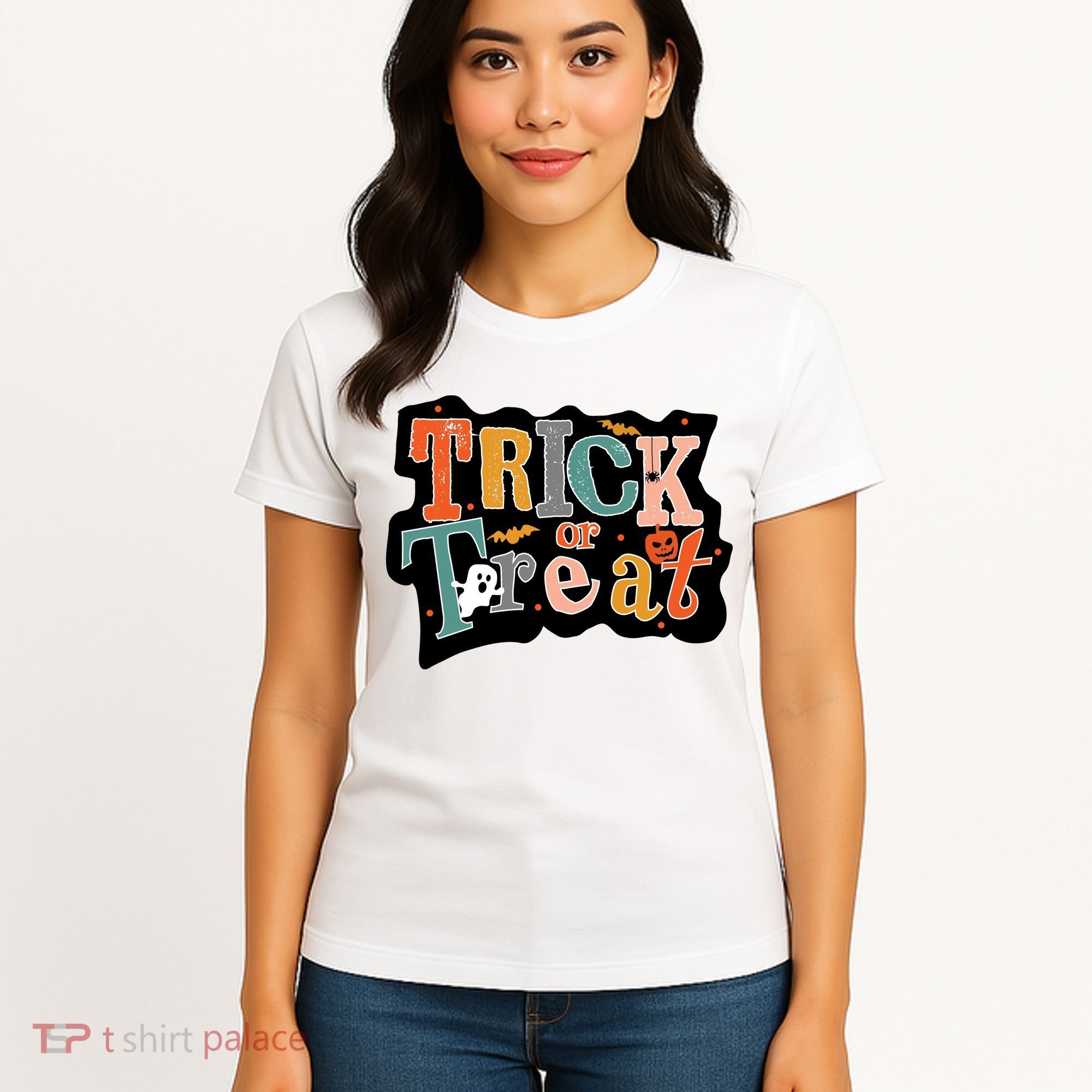 Trick Or Treat Halloween Spooky Gift Cute Women's T-Shirt