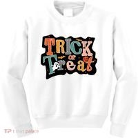 Trick Or Treat Halloween Spooky Gift Cute Kids Sweatshirt thumb 0