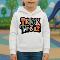 Trick Or Treat Halloween Spooky Gift Cute Kids Hoodie thumb 3
