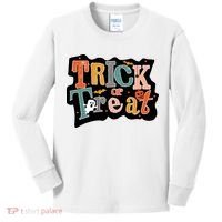 Trick Or Treat Halloween Spooky Gift Cute Kids Long Sleeve Shirt thumb 0