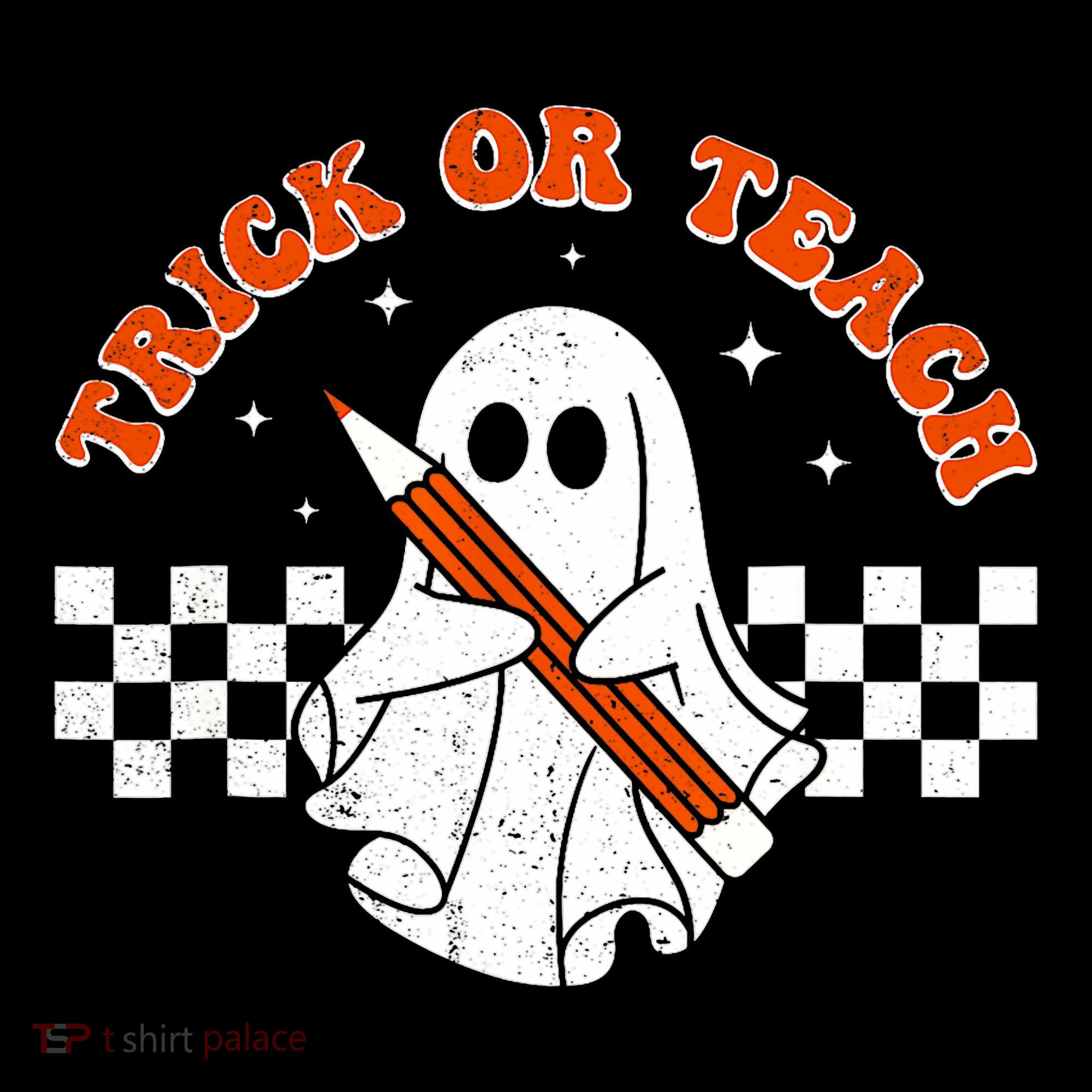 Trick Or Teach Groovy Teacher Halloween Retro Floral Ghost Coffee Mug
