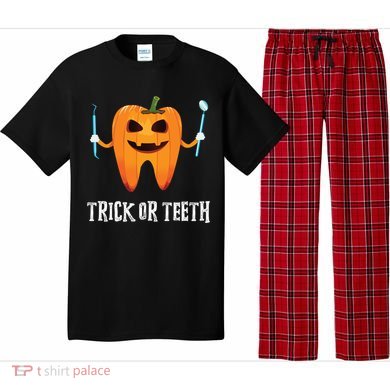 Trick Or Teeth Funny Dental Hygienist Dentist Rdh Halloween Funny Gift Pajama Set