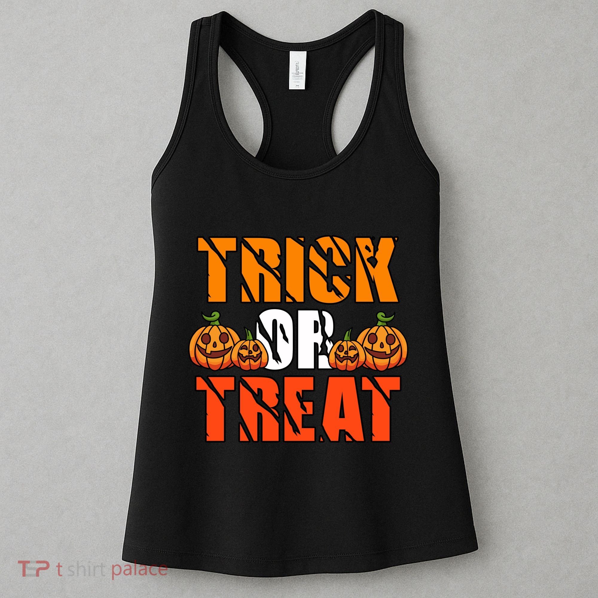 Trick Or Treat Halloween Festive Pumpkin Women's Tank Top