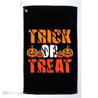 Trick Or Treat Halloween Festive Pumpkin Golf Towel thumb 0