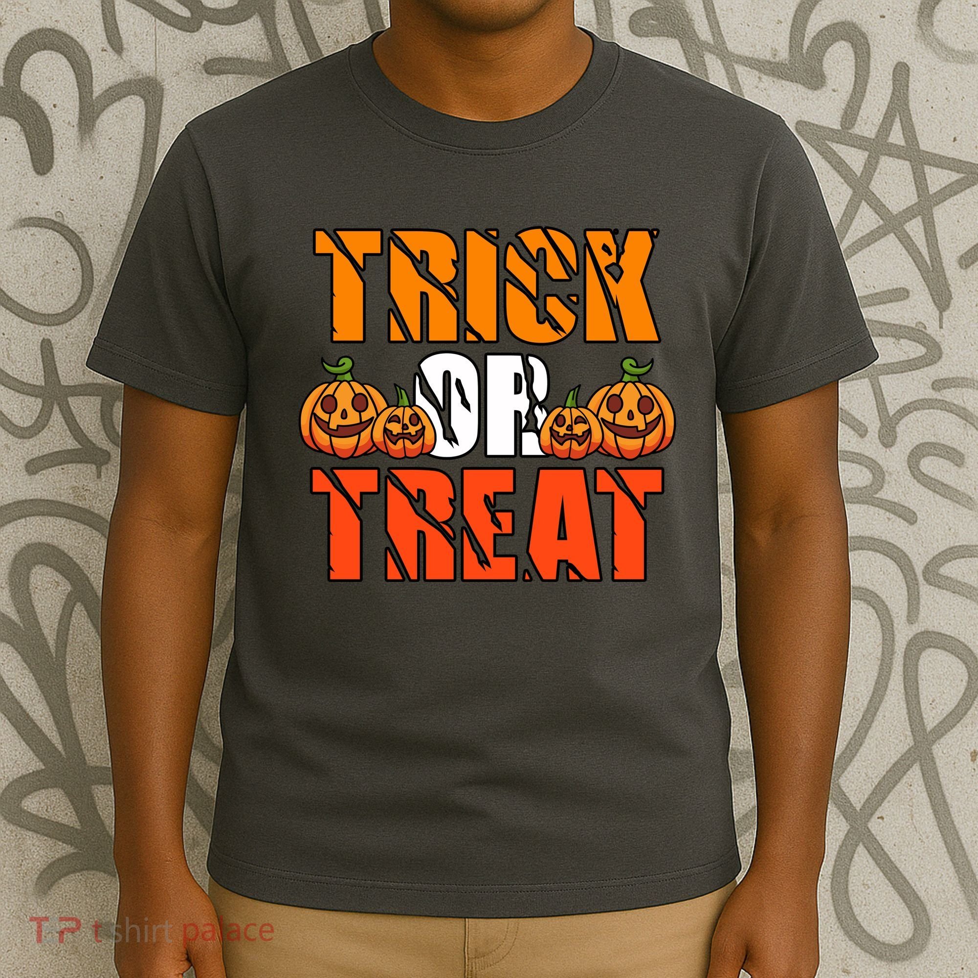 Trick Or Treat Halloween Festive Pumpkin T-Shirt
