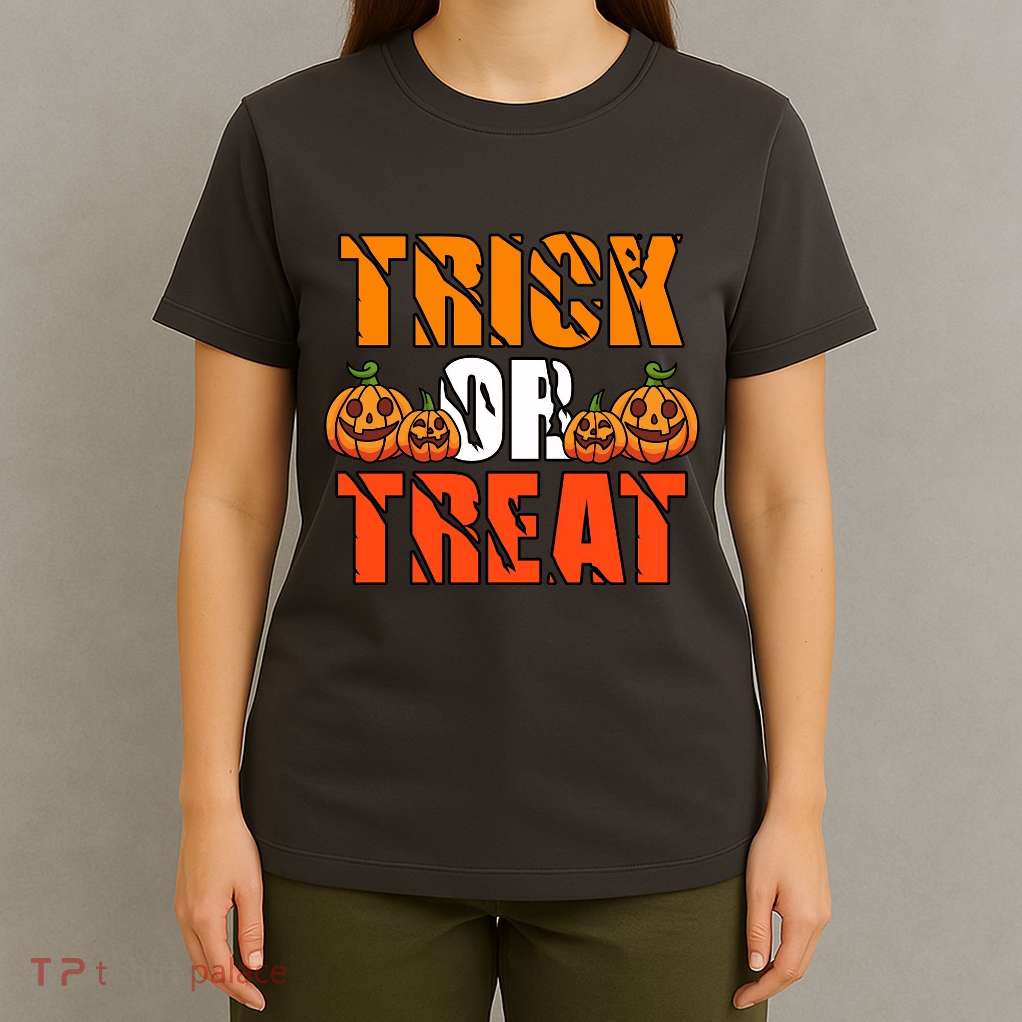 Trick Or Treat Halloween Festive Pumpkin T-Shirt