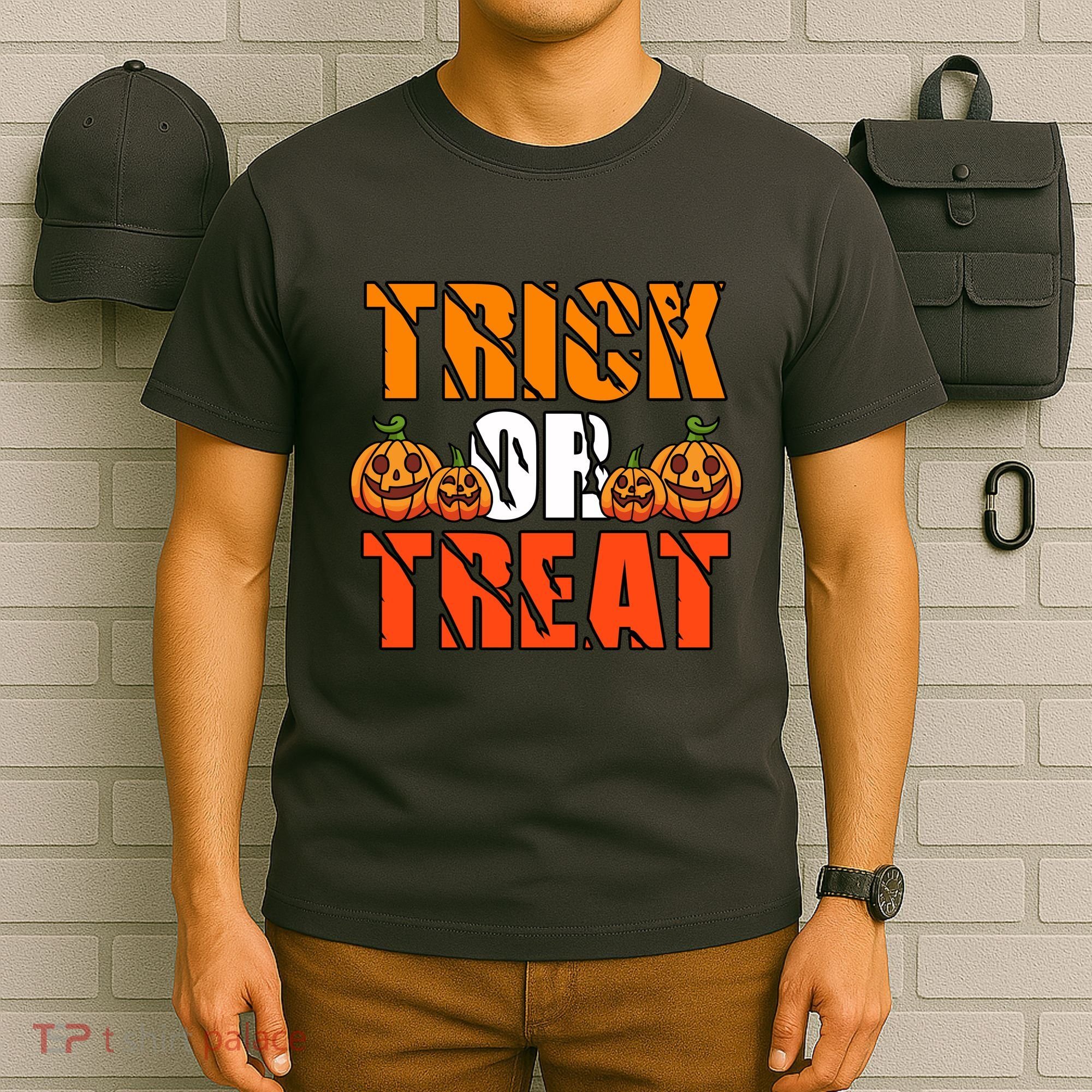 Trick Or Treat Halloween Festive Pumpkin T-Shirt