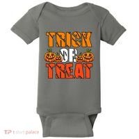 Trick Or Treat Halloween Festive Pumpkin Baby Bodysuit thumb 0