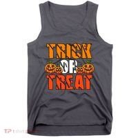 Trick Or Treat Halloween Festive Pumpkin Tank Top thumb 0