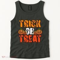 Trick Or Treat Halloween Festive Pumpkin Tank Top thumb 2