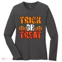 Trick Or Treat Halloween Festive Pumpkin Women's Long Sleeve Shirt thumb 0