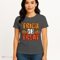 Trick Or Treat Halloween Festive Pumpkin Women's T-Shirt thumb 4