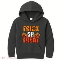 Trick Or Treat Halloween Festive Pumpkin Kids Hoodie thumb 0