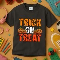Trick Or Treat Halloween Festive Pumpkin Kids T-Shirt thumb 3