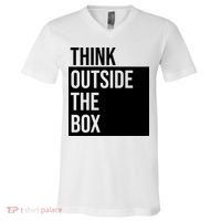 Think Outside The Box V-Neck T-Shirt thumb 0