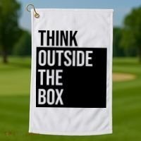 Think Outside The Box Golf Towel thumb 1