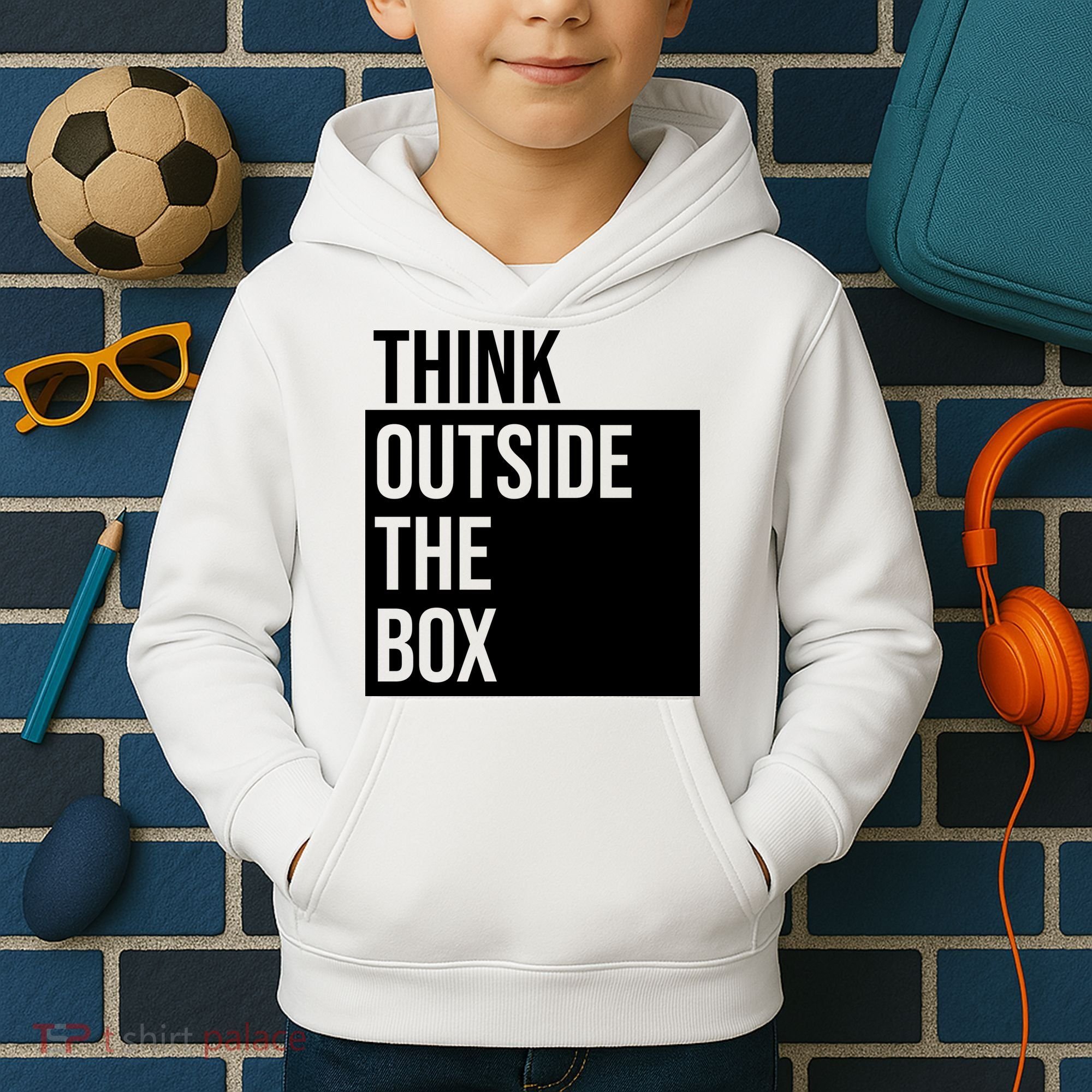 Think Outside The Box Kids Hoodie