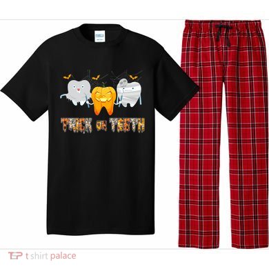 Trick Or Teeth Funny Dental Hygienist Dentist Rdh Halloween Meaningful Gift Pajama Set