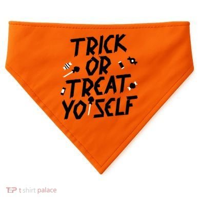 TRICK OR TREAT YO' SELF USA-Made Doggie Bandana