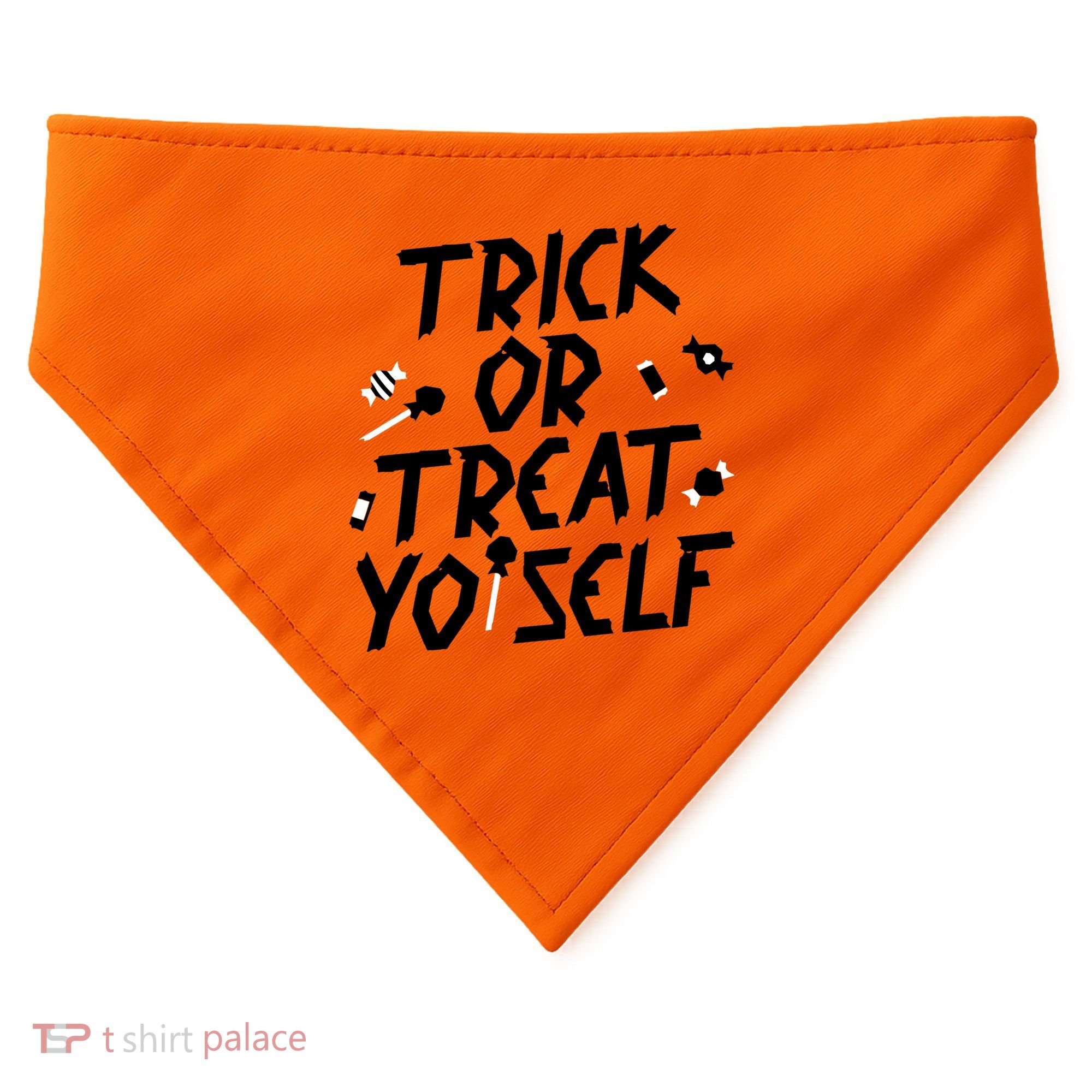 TRICK OR TREAT YO' SELF USA-Made Doggie Bandana