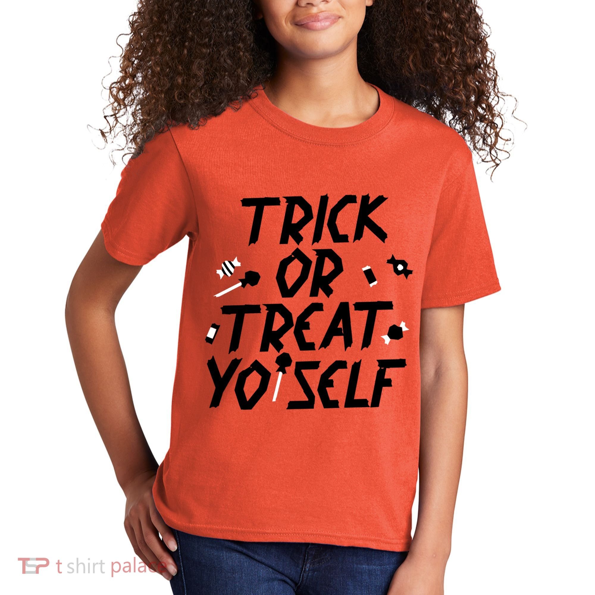 TRICK OR TREAT YO' SELF Kids T-Shirt