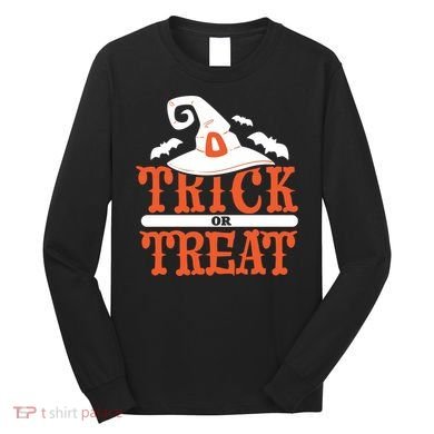 Trick Or Treat Halloween Witch Long Sleeve Shirt