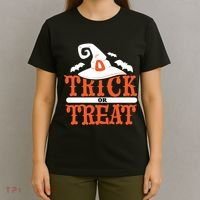 Trick Or Treat Halloween Witch T-Shirt thumb 4