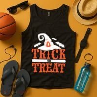 Trick Or Treat Halloween Witch Tank Top thumb 4