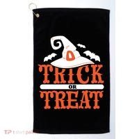 Trick Or Treat Halloween Witch Golf Towel thumb 0