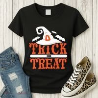 Trick Or Treat Halloween Witch Women's T-Shirt thumb 3