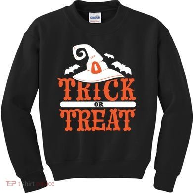 Trick Or Treat Halloween Witch Kids Sweatshirt