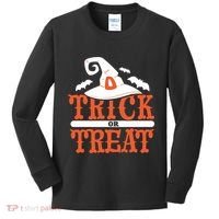 Trick Or Treat Halloween Witch Kids Long Sleeve Shirt thumb 0