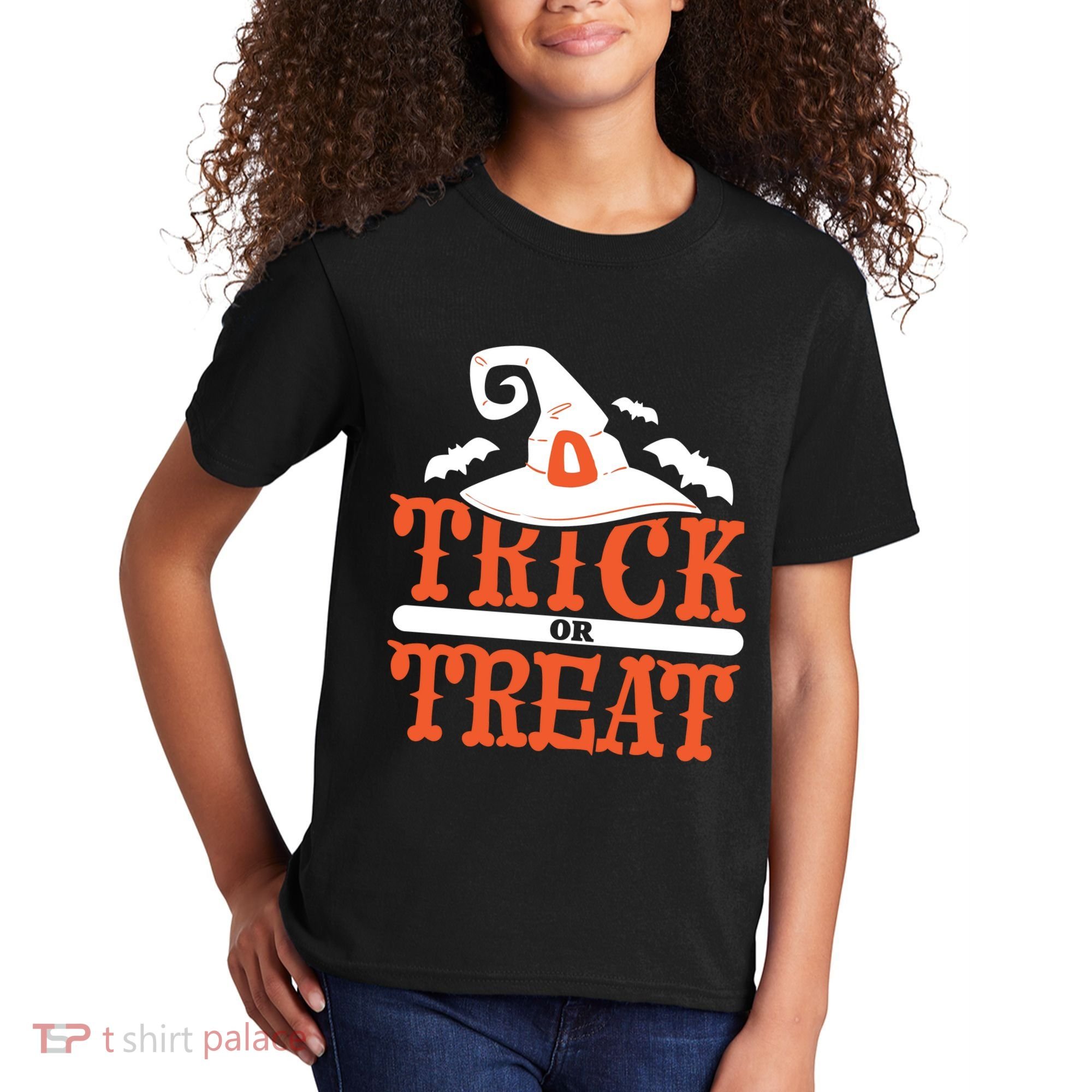 Trick Or Treat Halloween Witch Kids T-Shirt