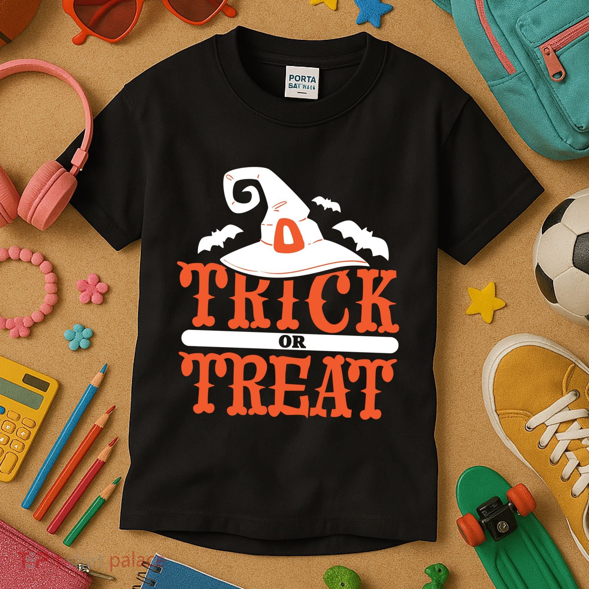 Trick Or Treat Halloween Witch Kids T-Shirt