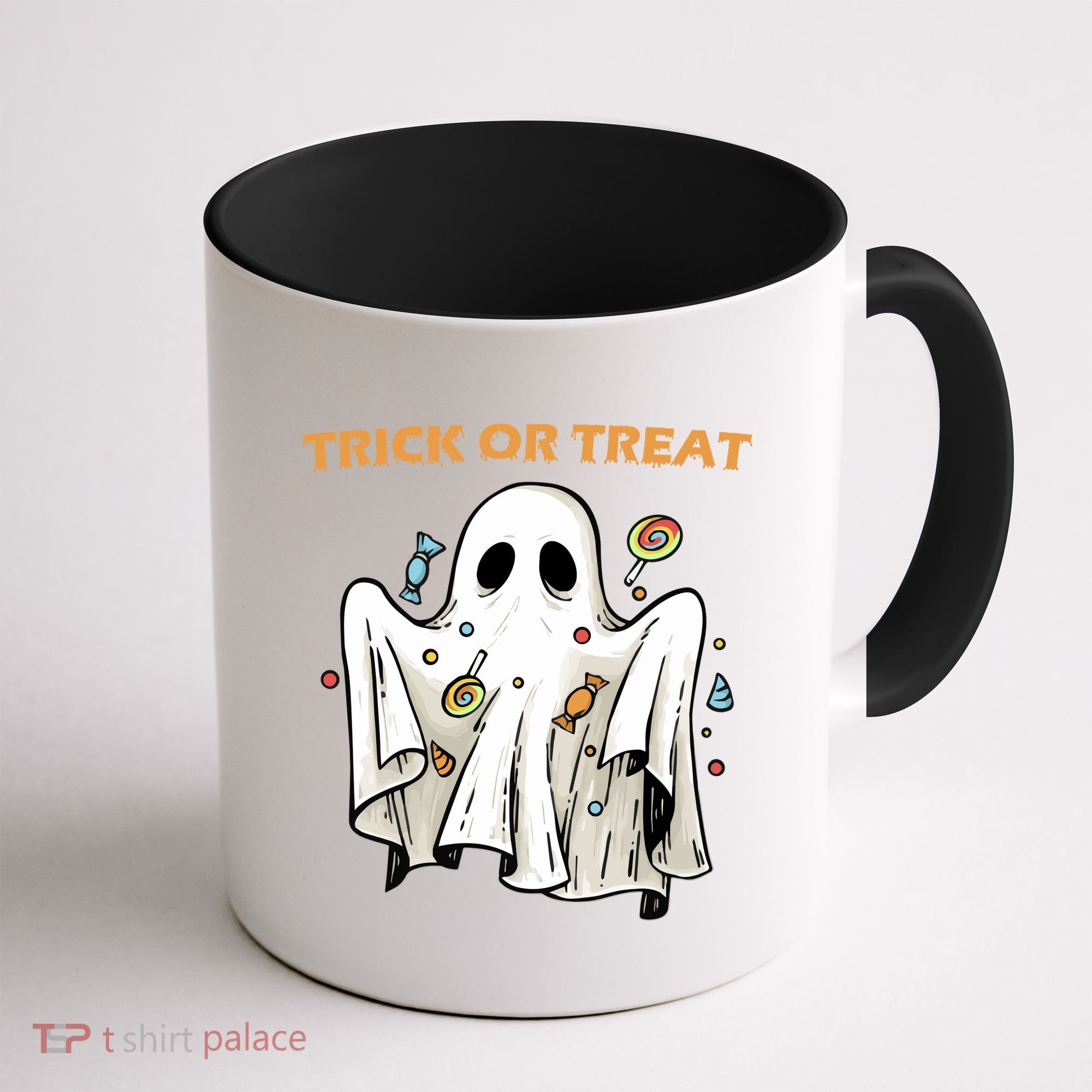 Trick Or Treat Candy Ghost Halloween Coffee Mug