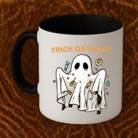 Trick Or Treat Candy Ghost Halloween Coffee Mug thumb 2