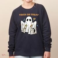 Trick Or Treat Candy Ghost Halloween Women's Sweatshirt thumb 0