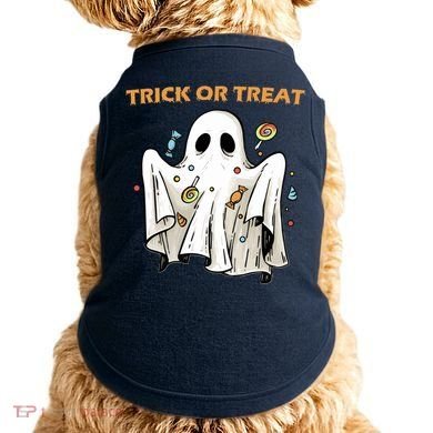 Trick Or Treat Candy Ghost Halloween Doggie Tank