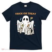 Trick Or Treat Candy Ghost Halloween T-Shirt thumb 0