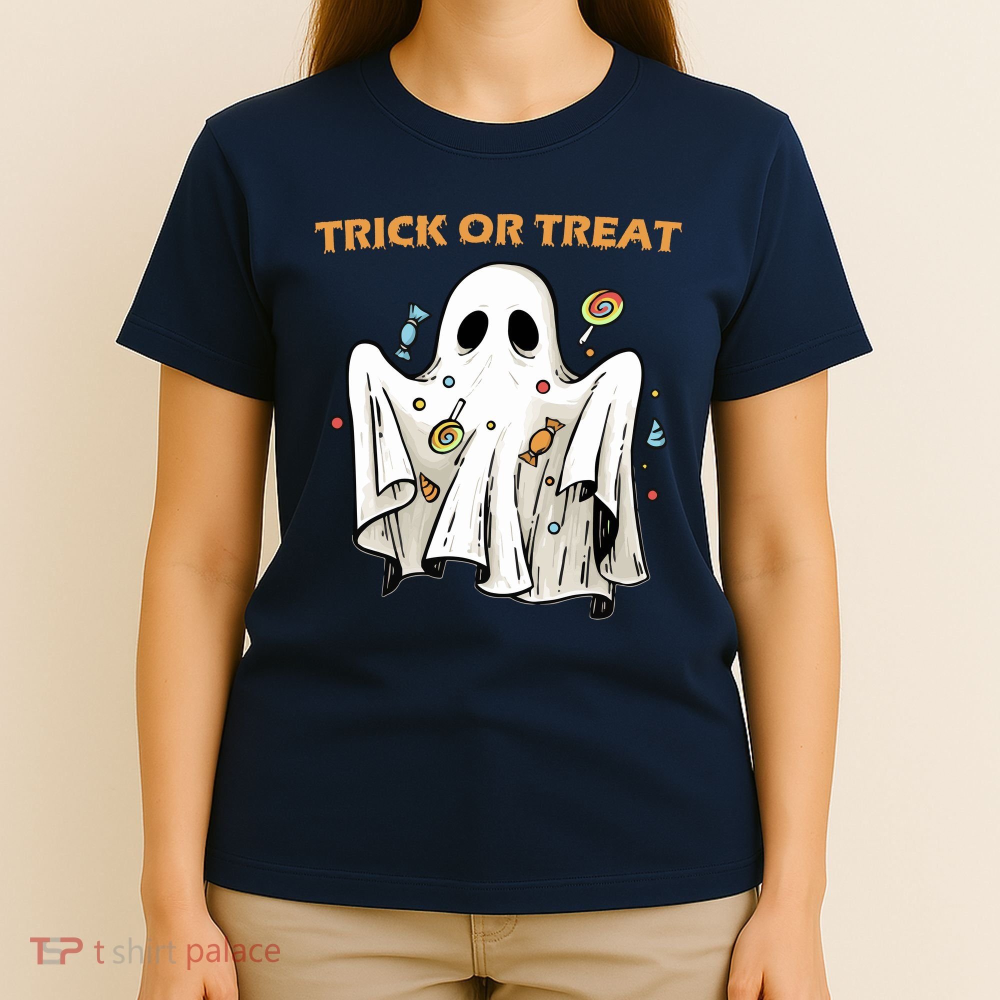 Trick Or Treat Candy Ghost Halloween T-Shirt