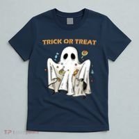Trick Or Treat Candy Ghost Halloween T-Shirt thumb 5