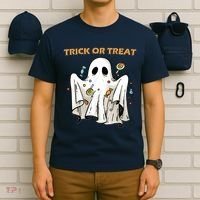 Trick Or Treat Candy Ghost Halloween T-Shirt thumb 6