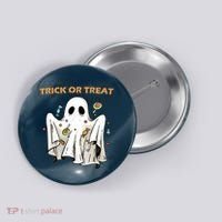 Trick Or Treat Candy Ghost Halloween Button thumb 0