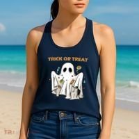 Trick Or Treat Candy Ghost Halloween Women's Tank Top thumb 2