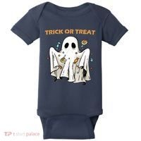 Trick Or Treat Candy Ghost Halloween Baby Bodysuit thumb 0
