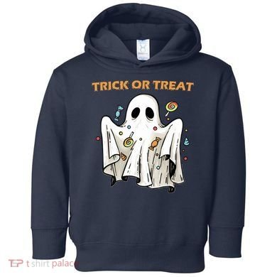 Trick Or Treat Candy Ghost Halloween Toddler Hoodie
