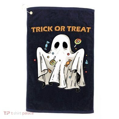 Trick Or Treat Candy Ghost Halloween Golf Towel