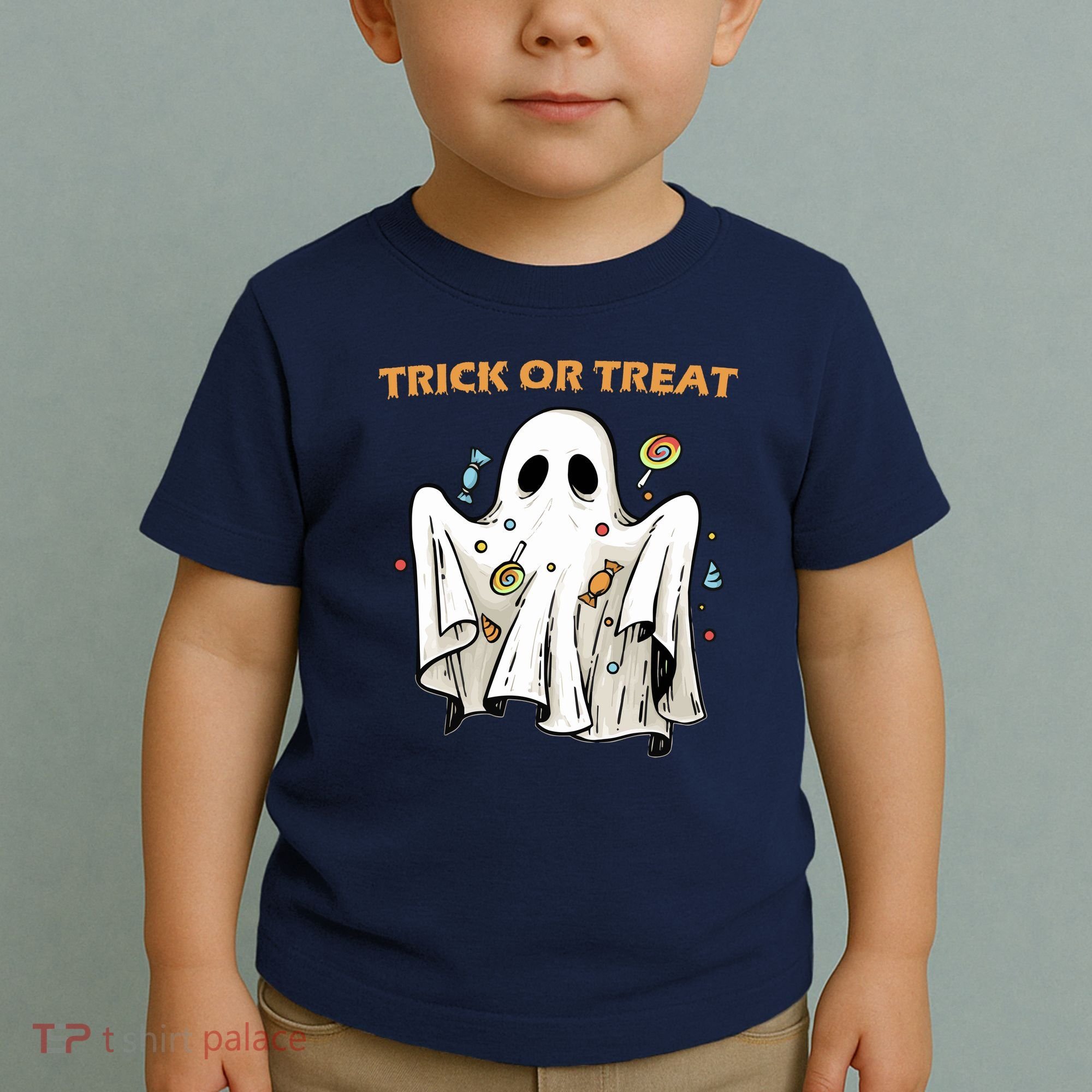 Trick Or Treat Candy Ghost Halloween Toddler T-Shirt