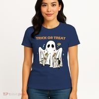 Trick Or Treat Candy Ghost Halloween Women's T-Shirt thumb 4