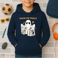 Trick Or Treat Candy Ghost Halloween Kids Hoodie thumb 2
